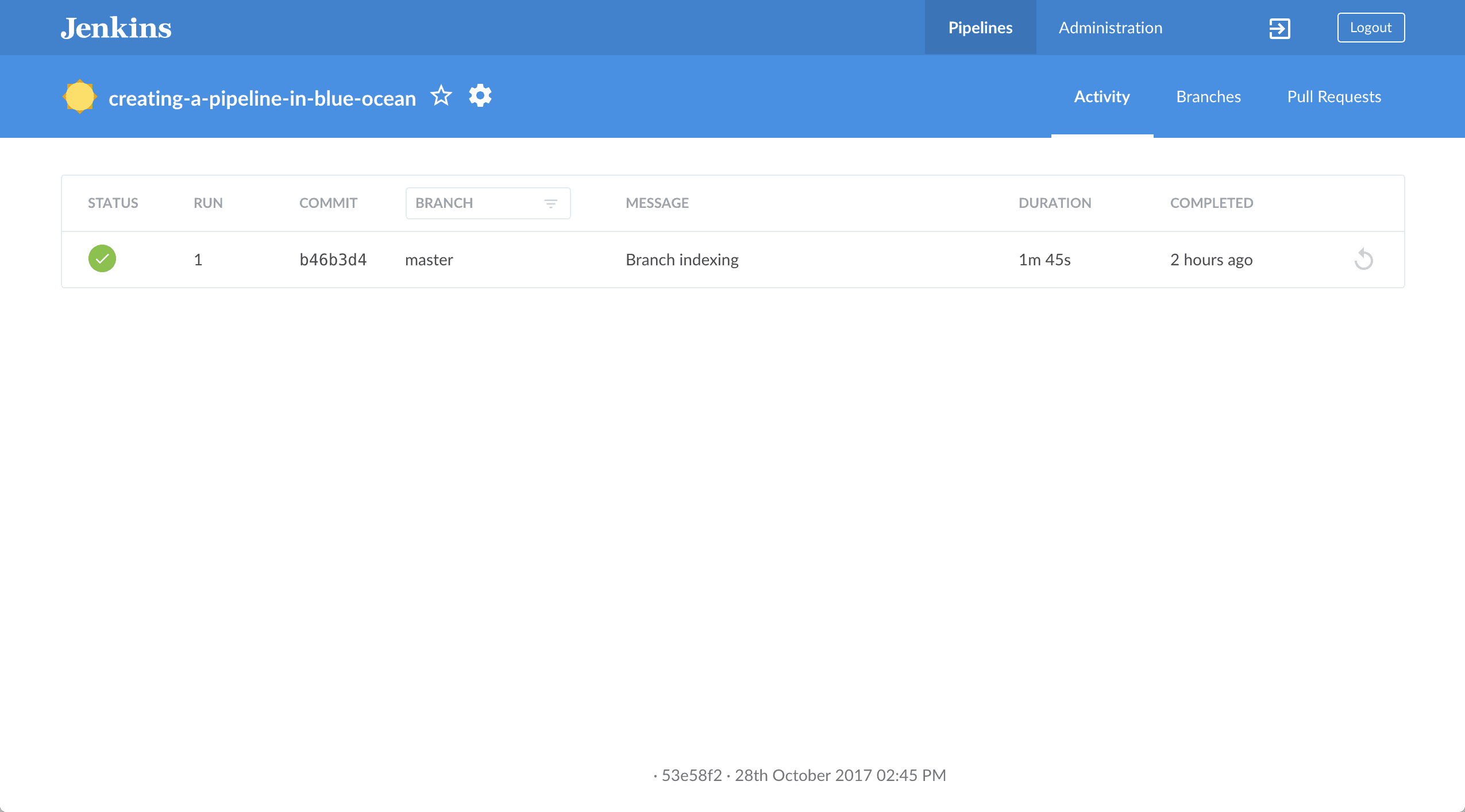 Main Blue Ocean interface